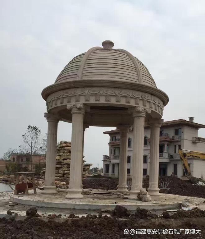 乐鱼官方石雕凉亭的建造与地区特征